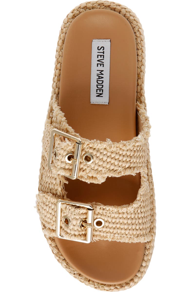 Steve Madden Karrigan Raffia Platform Slide Sandal, Alternate, color,