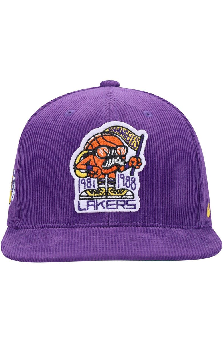 Mitchell & Ness Men's Mitchell & Ness Purple Los Angeles Lakers Kurt Rambis Corduroy Snapback Adjustable Hat, Alternate, color, 