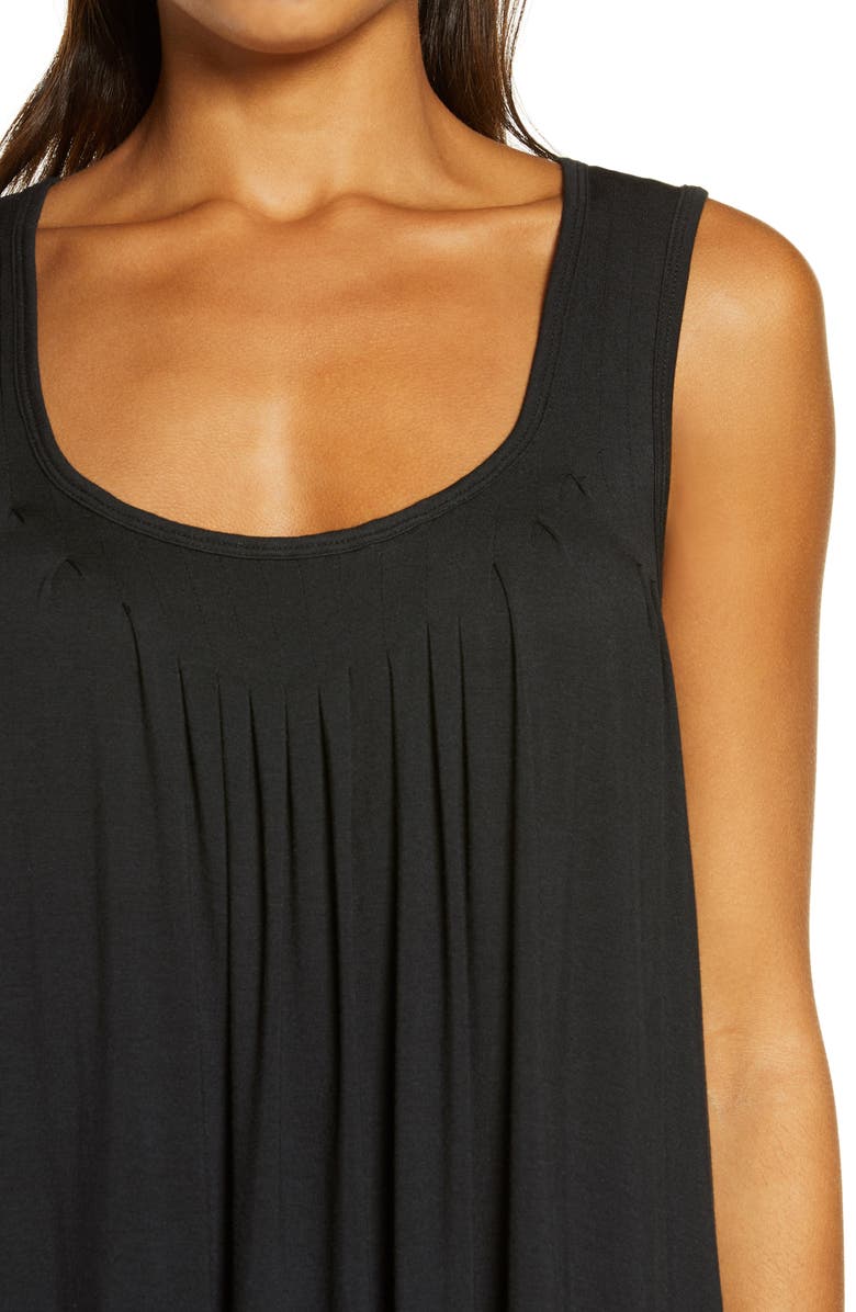 Papinelle Pleated Nightgown, Alternate, color, Black