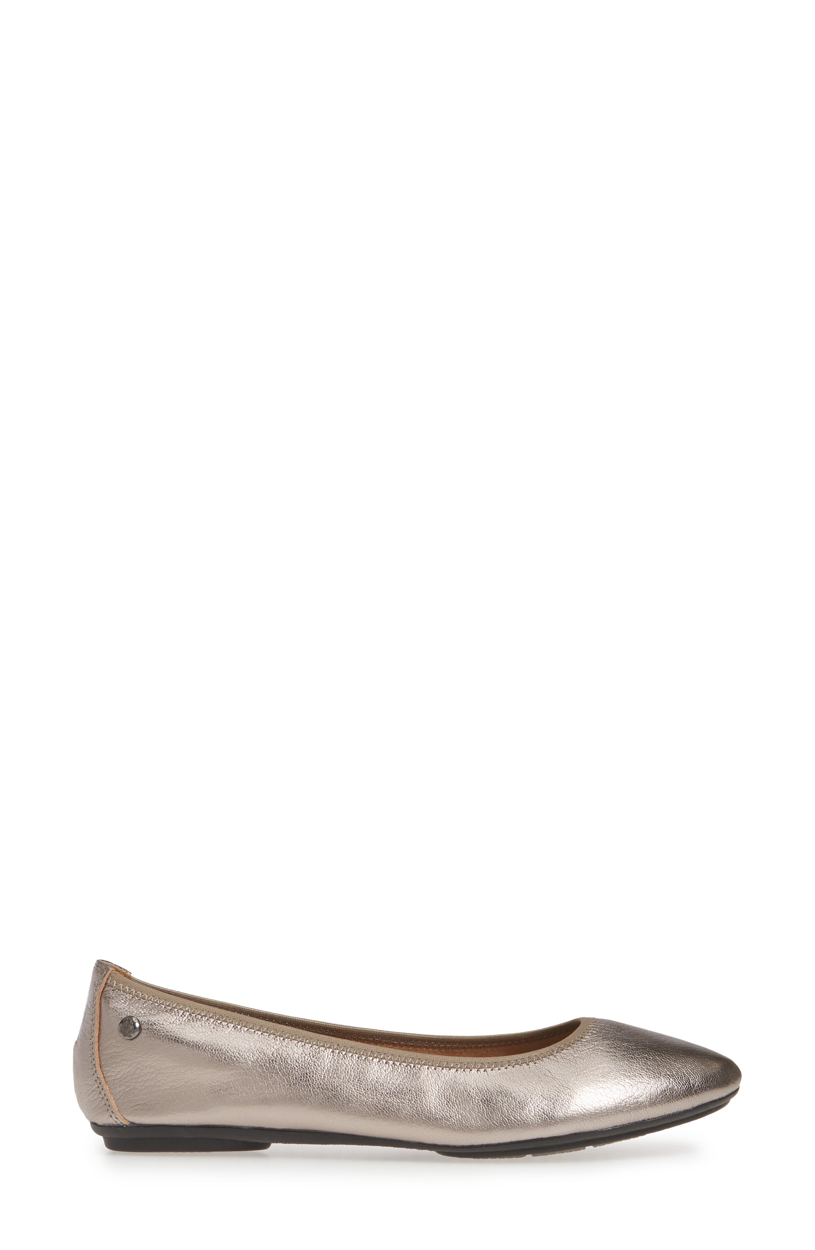 'Chaste' Ballet Flat, Alternate, color, GUNMETAL METALLIC LEATHER