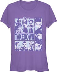 KPop Demon Hunters Junior's Takedown Huntrix Logo Short Sleeve Graphic T-Shirt