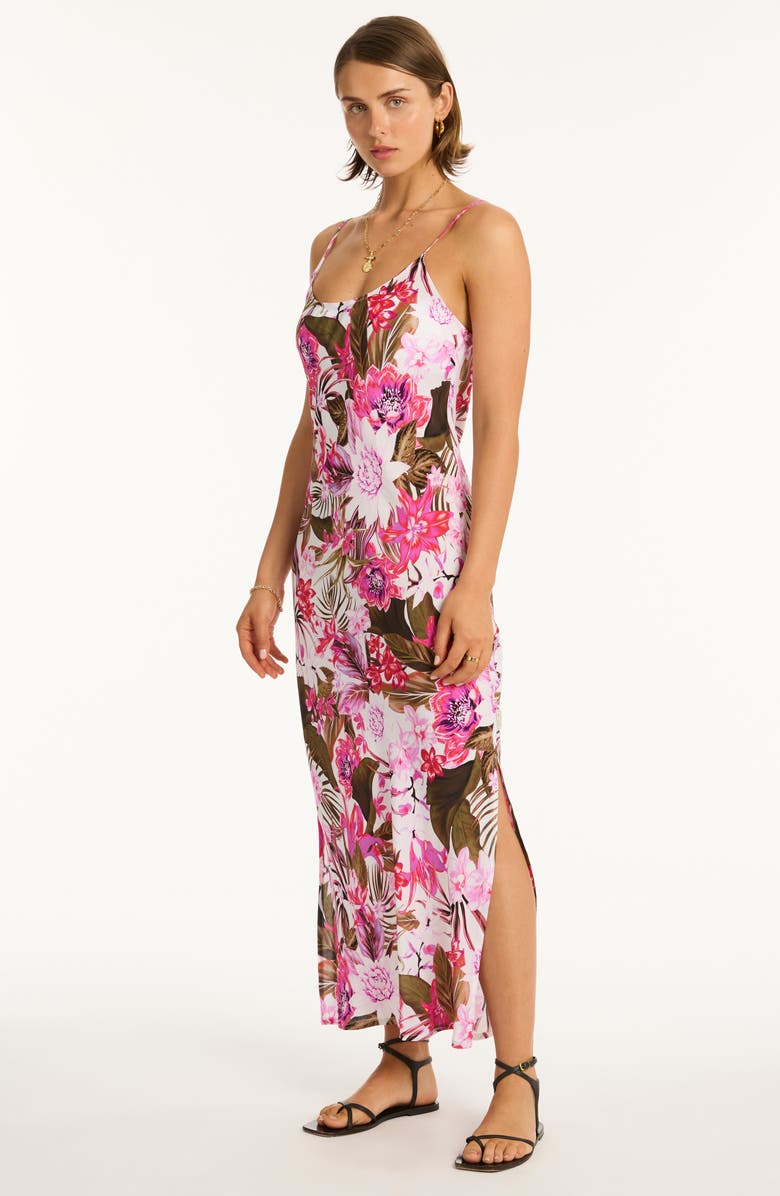 Sea Level Isla Cover-Up Maxi Slipdress, Alternate, color, White