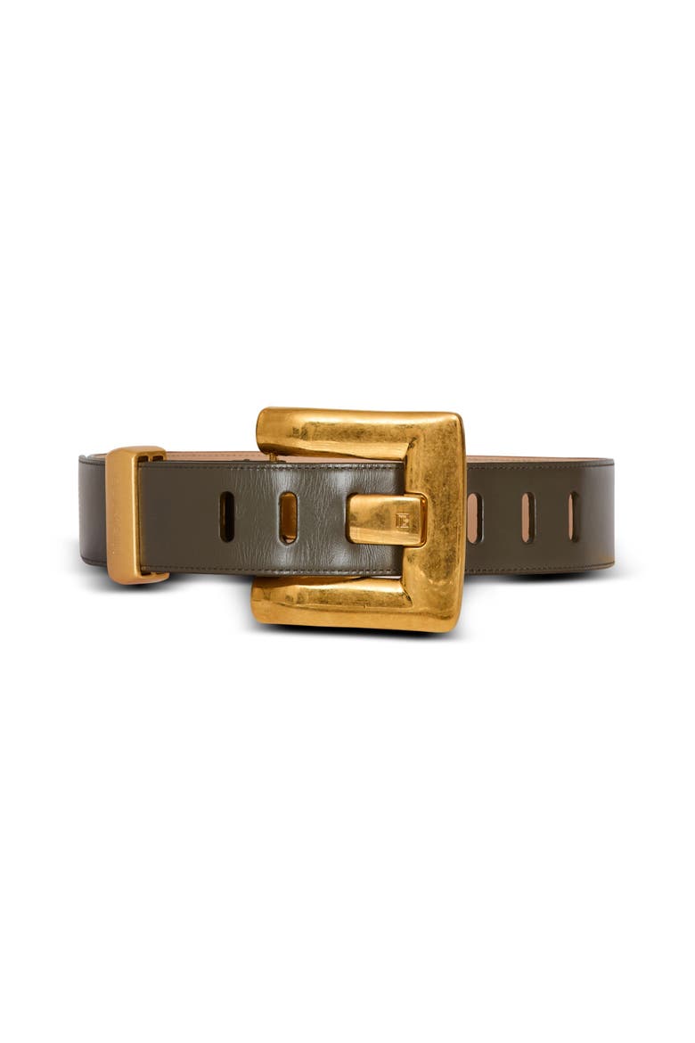 Anthem calfskin leather belt, Main, color, green