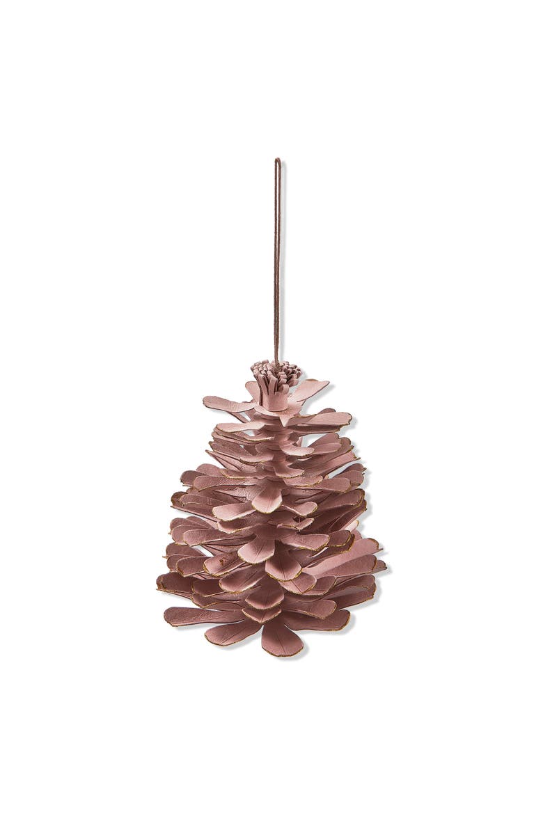 Lilac Paper Pinecone Holiday Tree Ornaments Purple Decor, Main, color, Purple