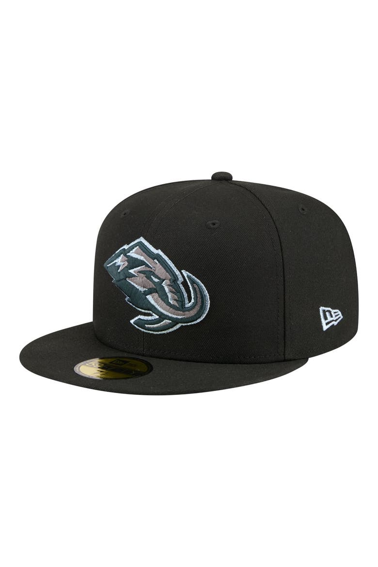 Men's New Era Black Utah Mammoth Color Pop 59FIFTY Fitted Hat, Main, color, Black