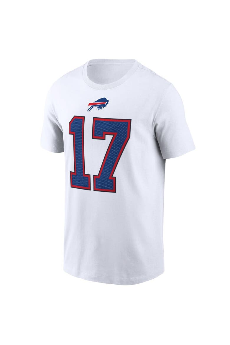 Men's Nike Josh Allen White Buffalo Bills Name & Number T-Shirt, Alternate, color, White