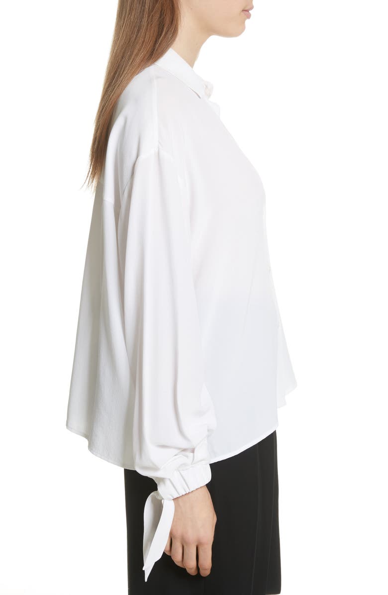 Vince Tie Cuff Silk Blouse, Alternate, color, 