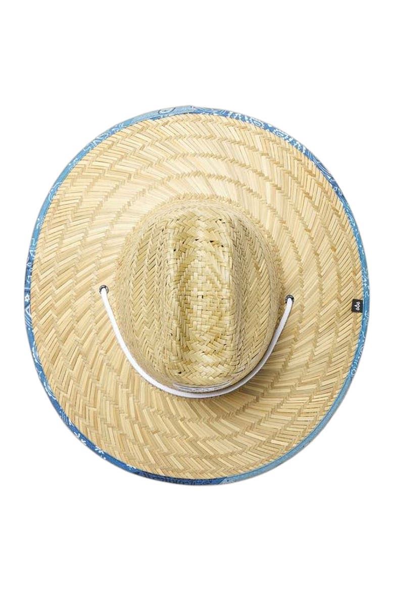 Wyatt Straw Lifeguard Hat, Alternate, color, Blue Bandana