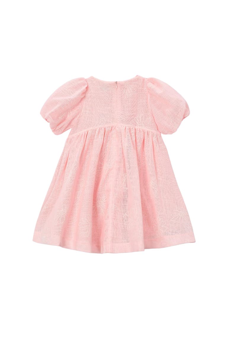 Puff-Sleeve Dress, Alternate, color, Light Pink