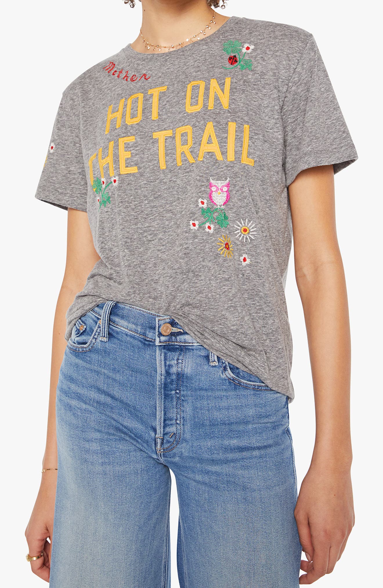 MOTHER The Rowdy Embroidered T-Shirt