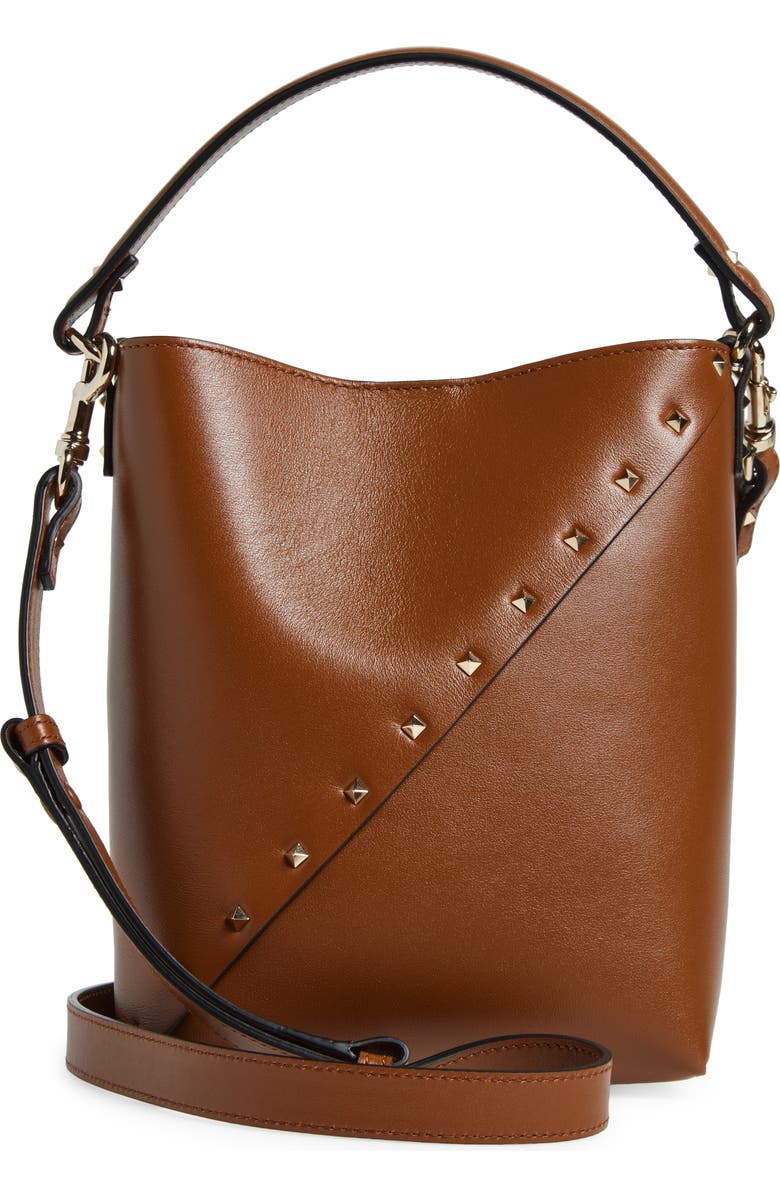 Valentino Garavani Rockstud Wispy Crossbody Bucket Bag, Main, color,