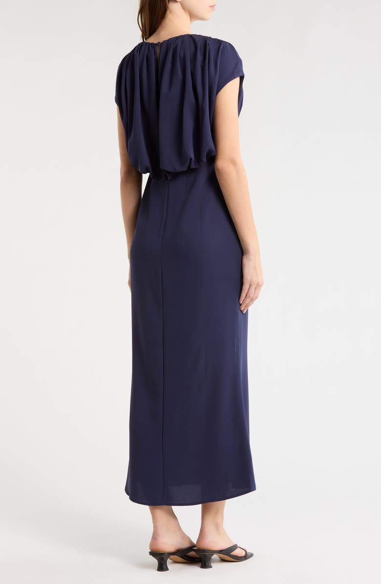 STAUD Char Empire Waist Dress, Alternate, color, Navy