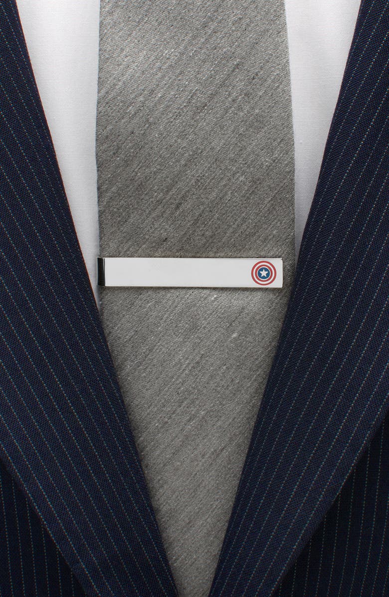 Cufflinks, Inc. Captain America Tie Clip, Alternate, color, 