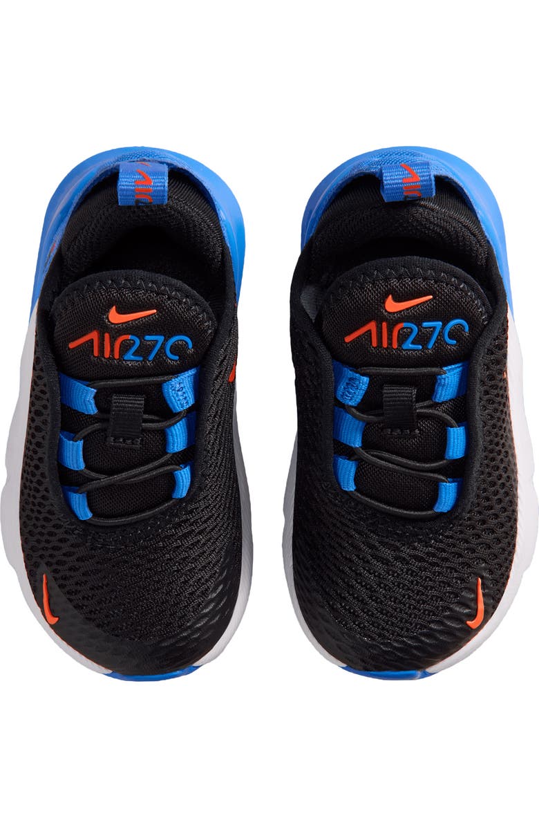 Nike Kids' Air Max 270 Sneaker, Alternate, color, Black/ Blue/ White/ Orange