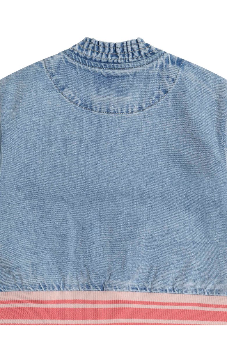 Huxbaby Dreamy Denim Strawberry Bomber, Alternate, color, Denim