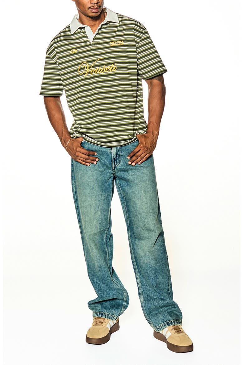 Post Game Stripe Polo, Alternate, color, BLUE GREEN WHITE MULTI STRIPE