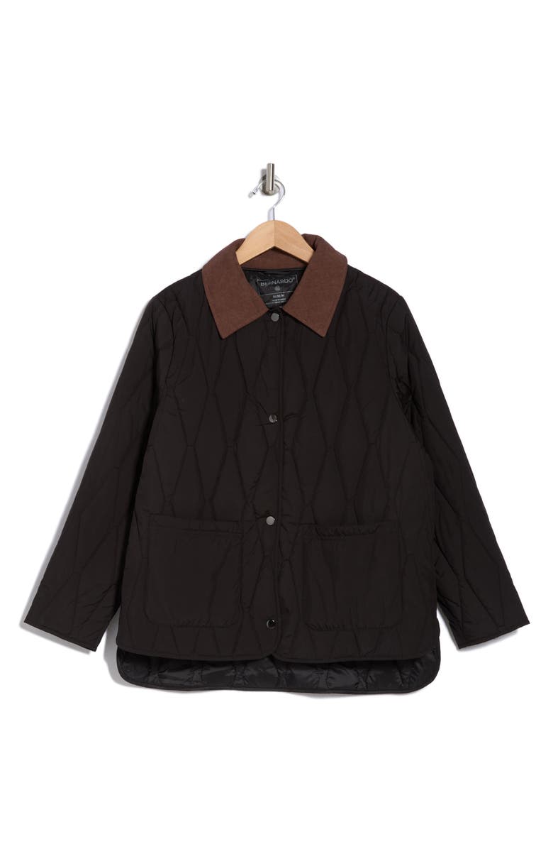Bernardo Corduroy Collared Quilted Jacket, Alternate, color, 