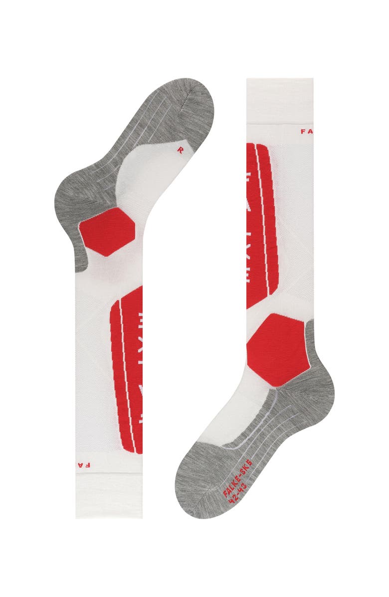 Falke SK5 Expert Ski Socks, Alternate, color, Legacy White