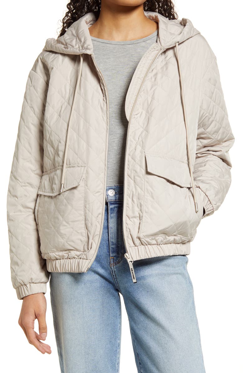 Ilse Jacobsen Packable Quilted Hooded Bomber Jacket, Main, color,