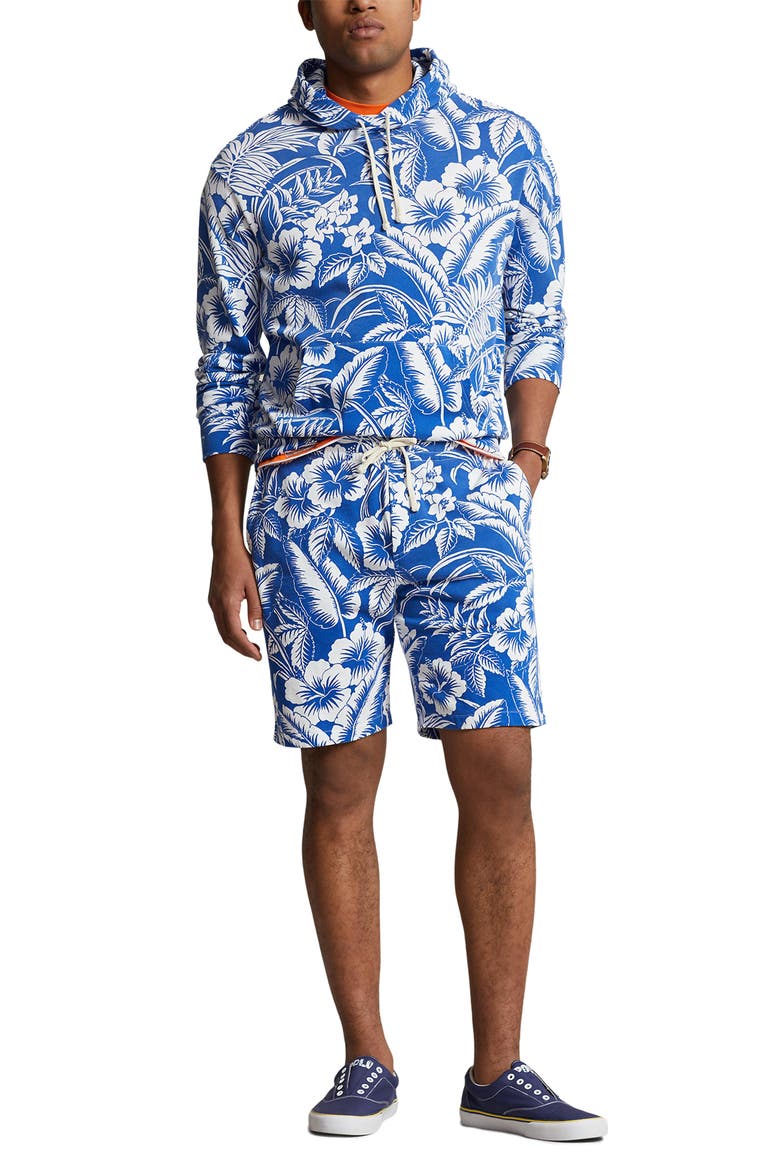 Terry Hooded Sweatshirt, Alternate, color, MONOTONE TROPICAL