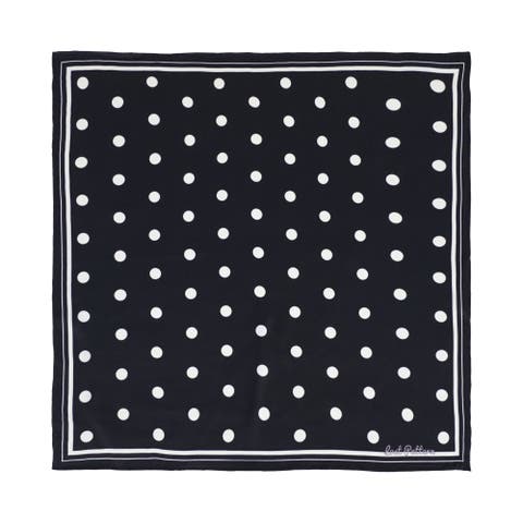 "Retro Polka" Silk Bandana Scarf