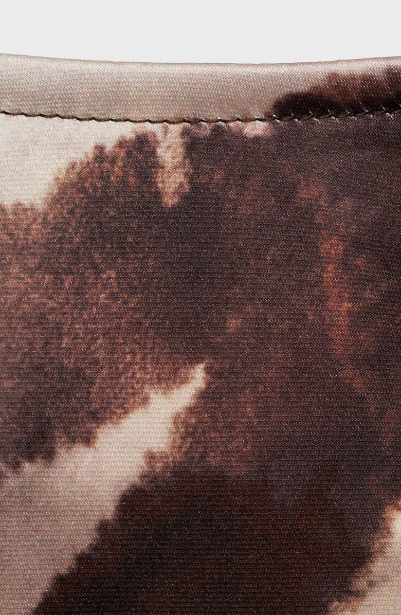 MANGO Animal Print Satin Midi Skirt, Alternate, color, 