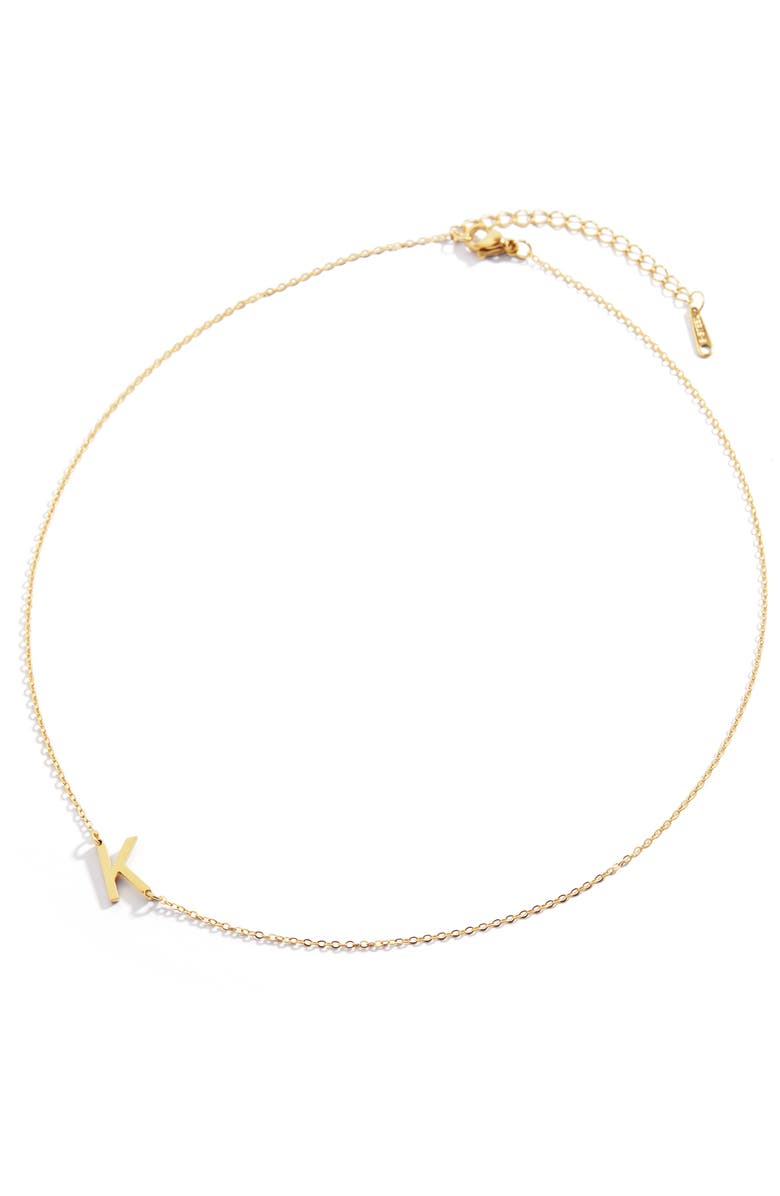 Mint & Lily Statement Initial Necklace, Alternate, color, Letter O