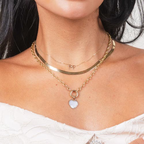 The Lovery Fine Jewelry Mother Of Pearl Heart Charm In Silver