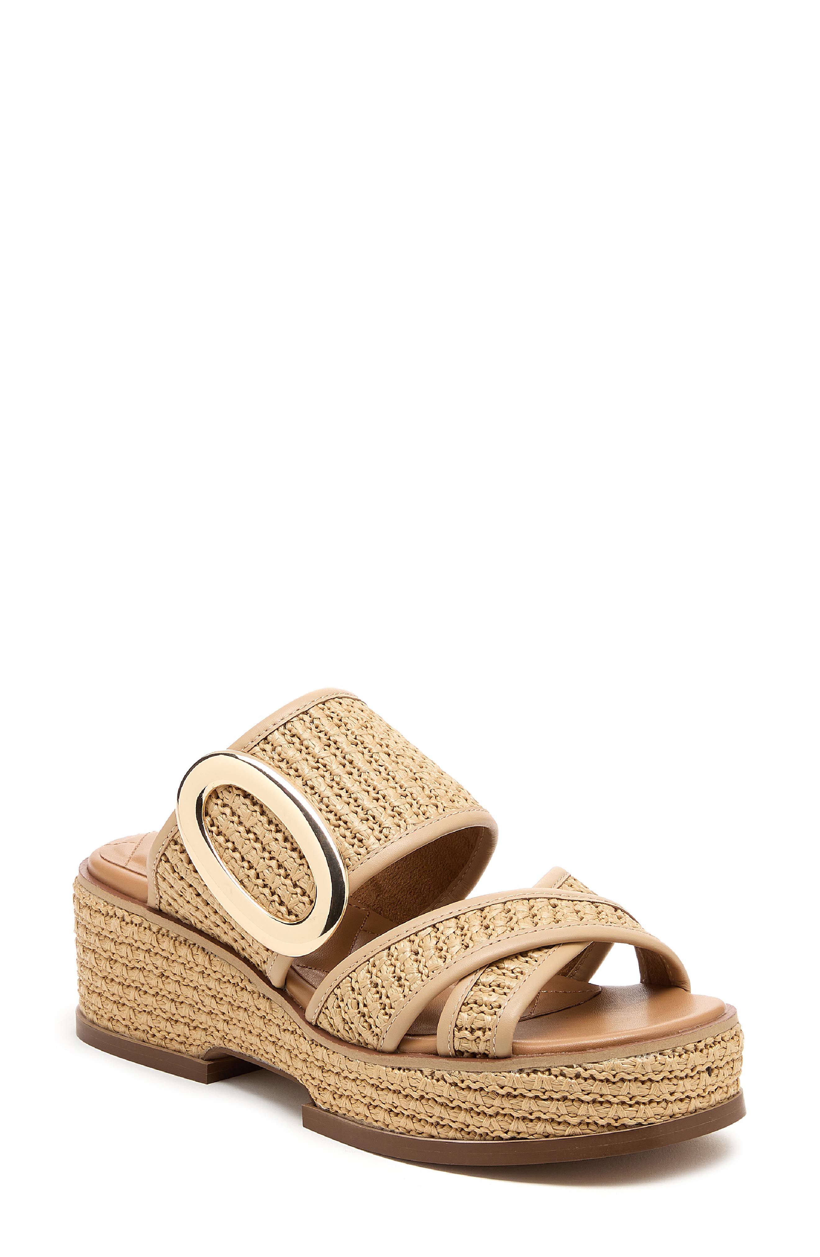 Kelsi Dagger Brooklyn Nina Platform Slide Sandal, Main, color, Natural