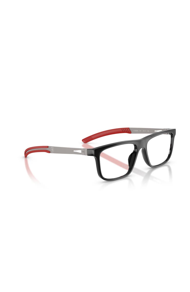 Scuderia Ferrari 57mm Rectangle optical glasses, Alternate, color, Black
