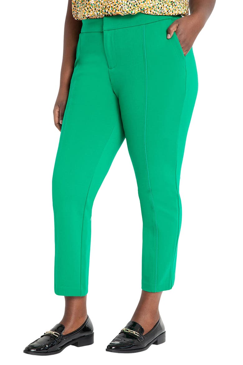 9-to-5 Ankle Stretch Straight Leg Pants, Main, color, VIVID EMERALD