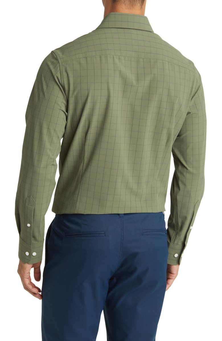 Mizzen+Main Leeward Trim Fit Plaid Performance Button-Up Shirt, Alternate, color,