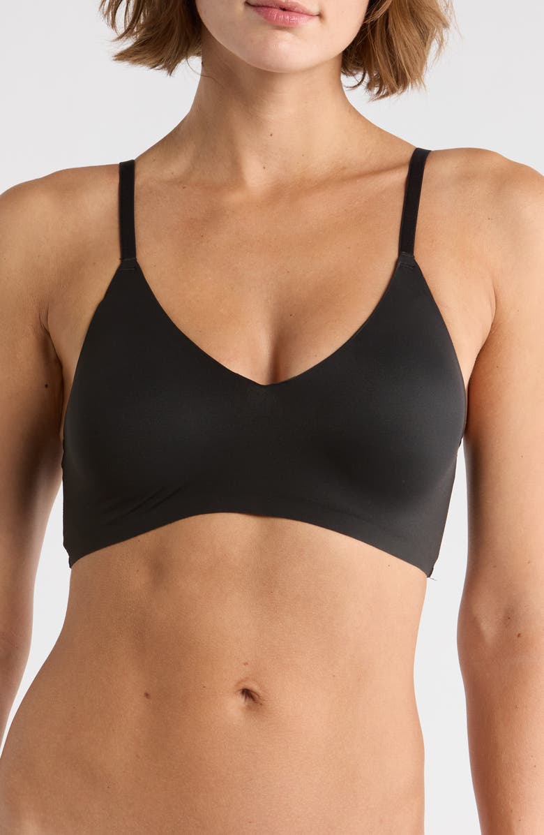 True & Co True Everybody Lace Back Bra, Alternate, color, Black