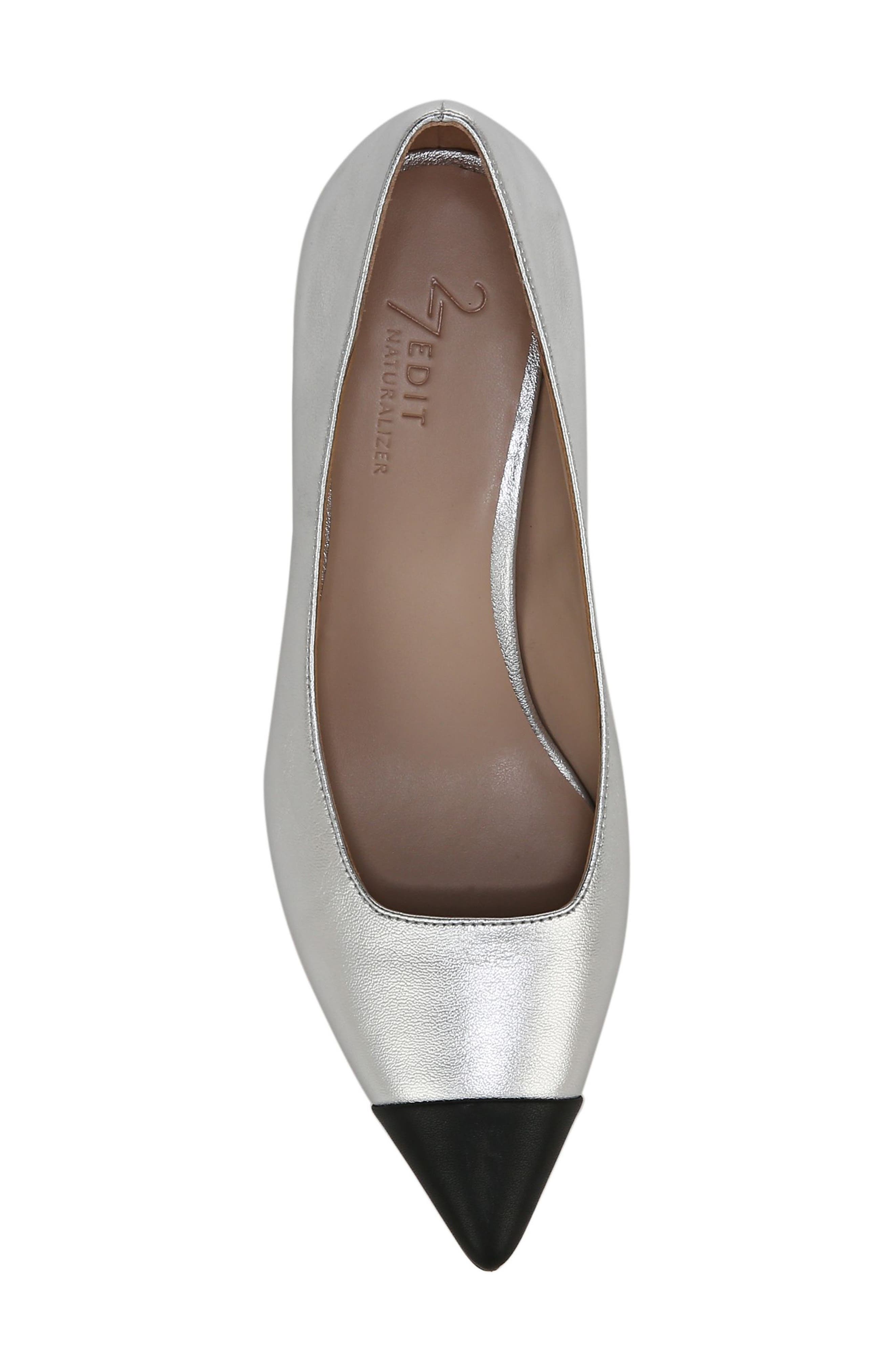 27 EDIT Naturalizer Mara Pointed Toe Pump, Alternate, color, Silver