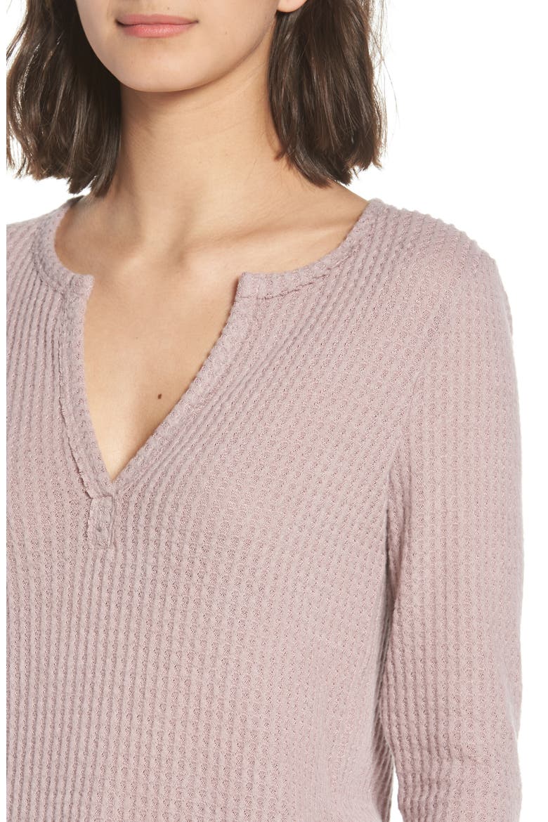Thermal Henley Top, Alternate, color, SOFT ROCK