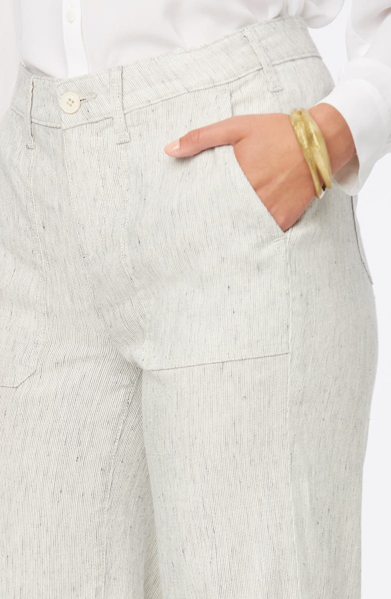 NYDJ The Trouser Slub Stripe Linen Blend Pants, Alternate, color,