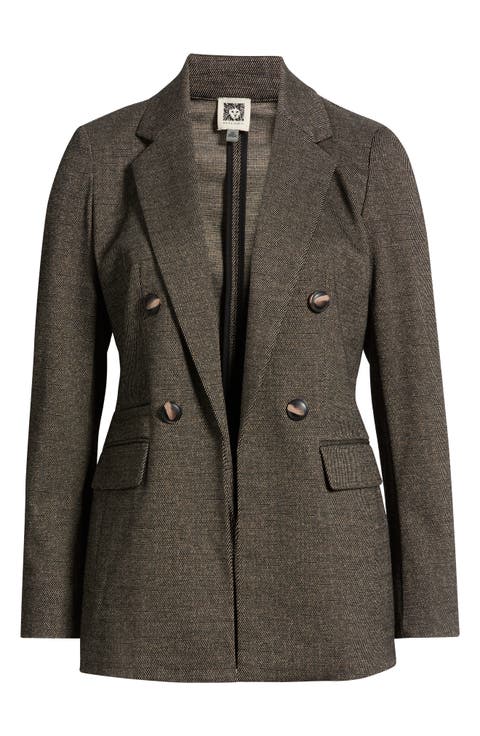Faux Double Breasted Knit Jacket