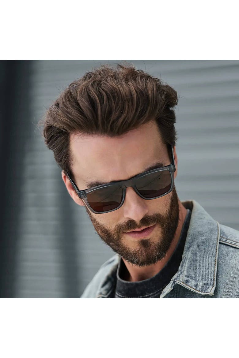 Denver - 53mm Square Polarized Sunglasses, Alternate, color, Crystal Indigo Blue