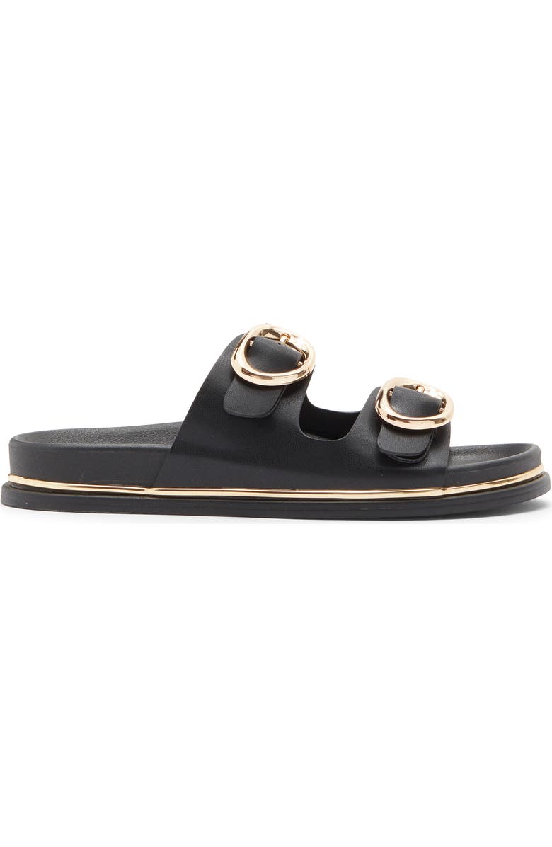 TOP MODA Maven Slide Sandal, Alternate, color, Black Pu