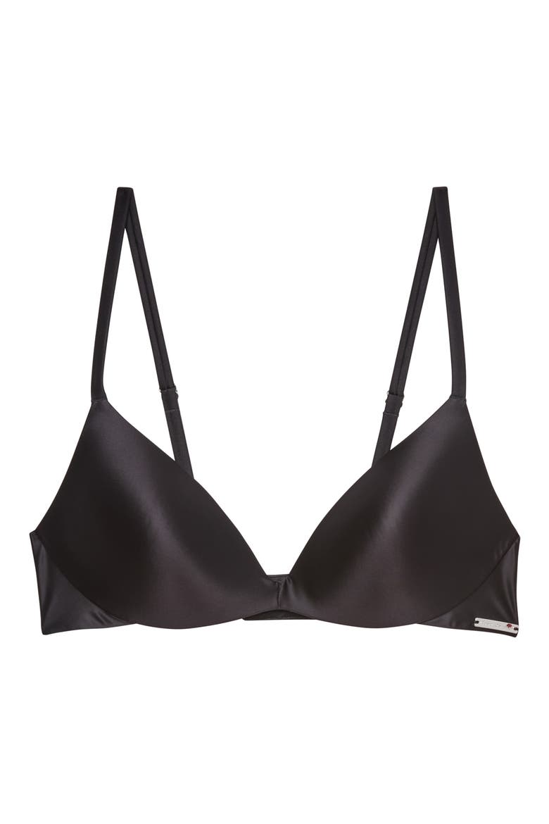 Le Gloss Wireless Push-Up Bra, Alternate, color, BLACK