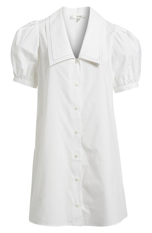 Frame The Sailor Shirtdress In White