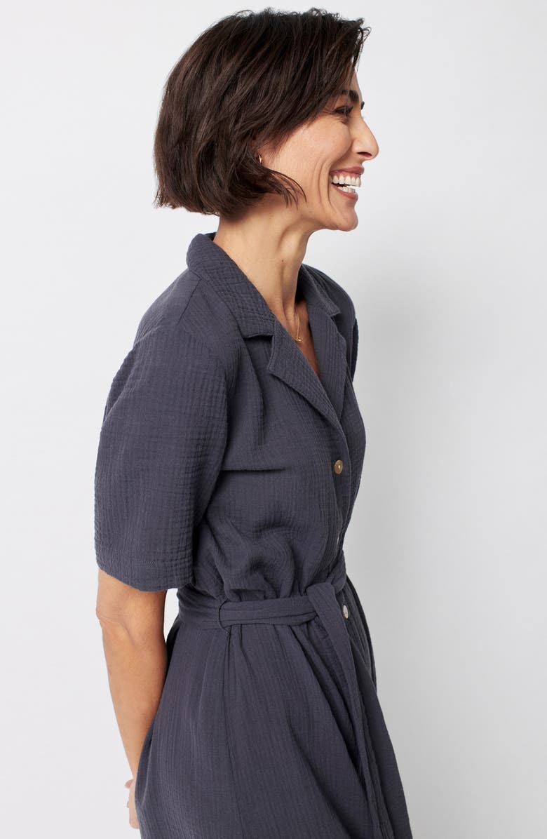 Faherty Nolita Dream Organic Cotton Gauze Shirtdress, Alternate, color, 