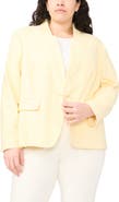 Halogen® Inverted Lapel Linen Blend Blazer
