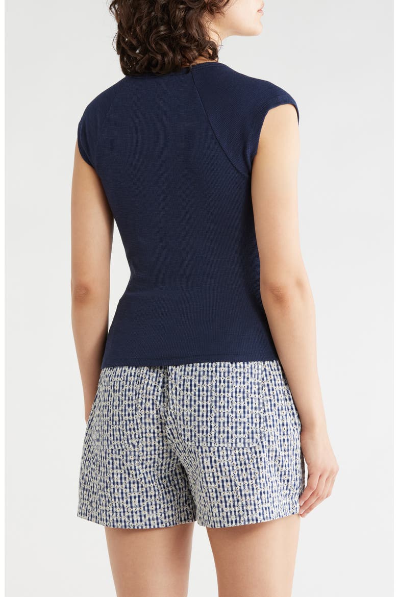 Raglan Sleeve V-Neck Top, Alternate, color, HERITAGE NAVY BLUE