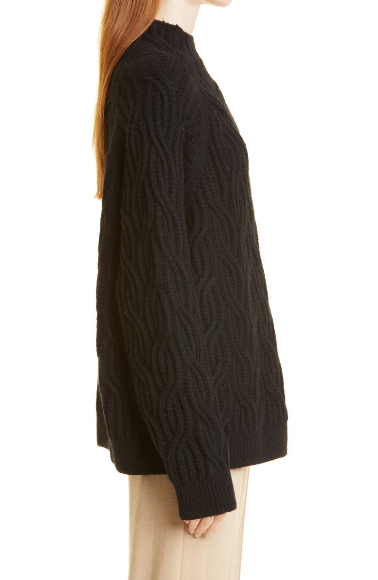 Vince Cable Stitch Funnel Neck Sweater, Alternate, color, 
