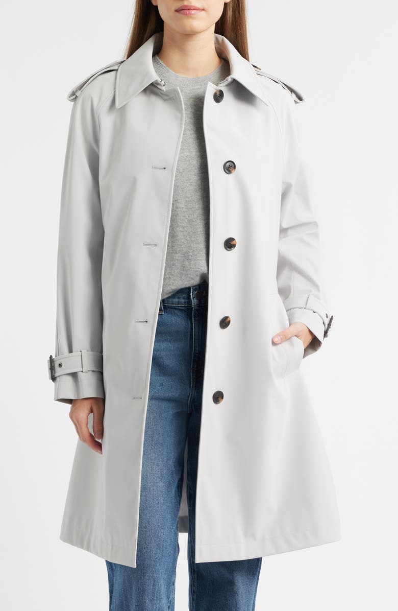 BCBG Belted Trench Coat, Alternate, color, Stone
