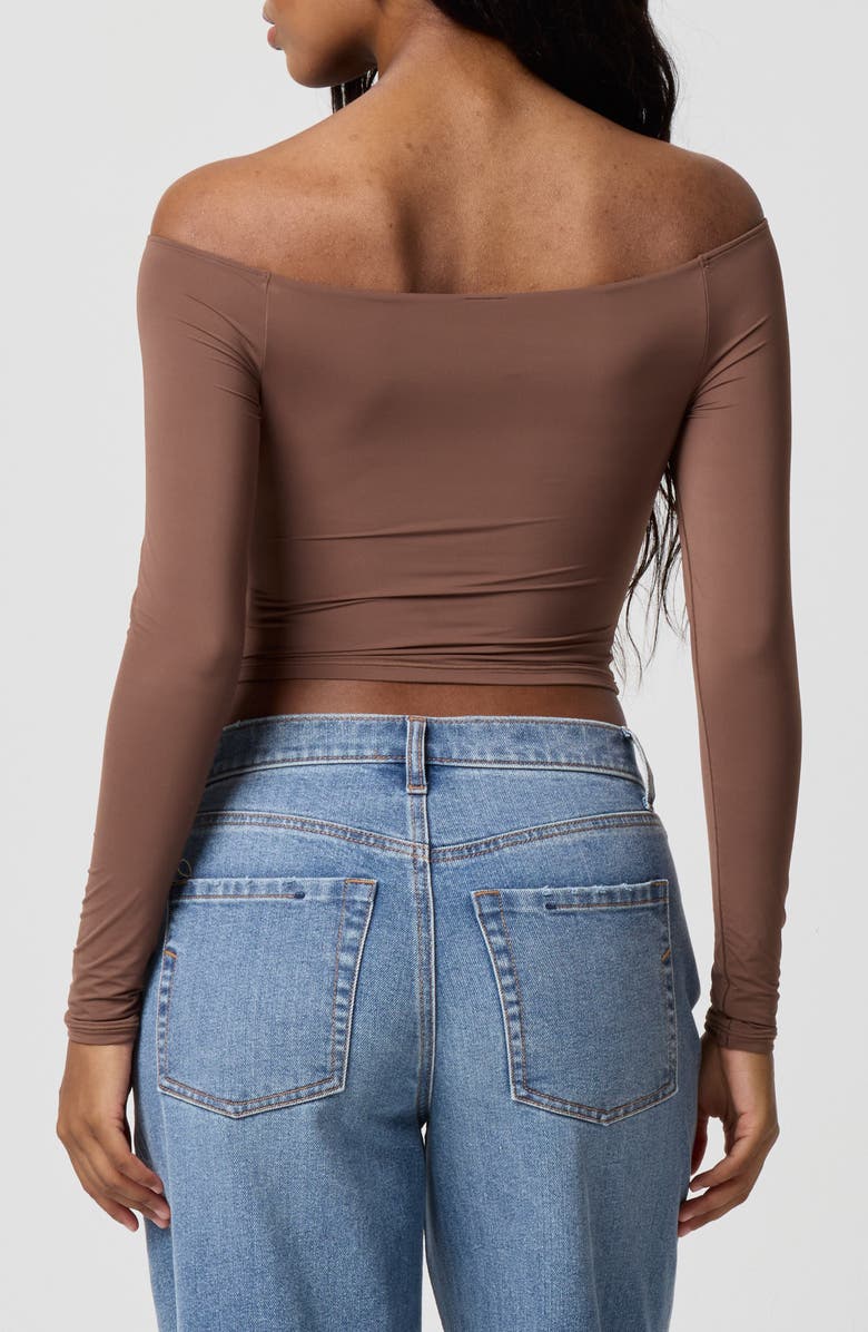 Florence by Mills Softie Flex Long Sleeve Top, Alternate, color, Chestnut