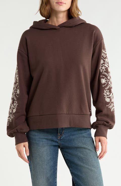 Embroidered Hooded Sweatshirt