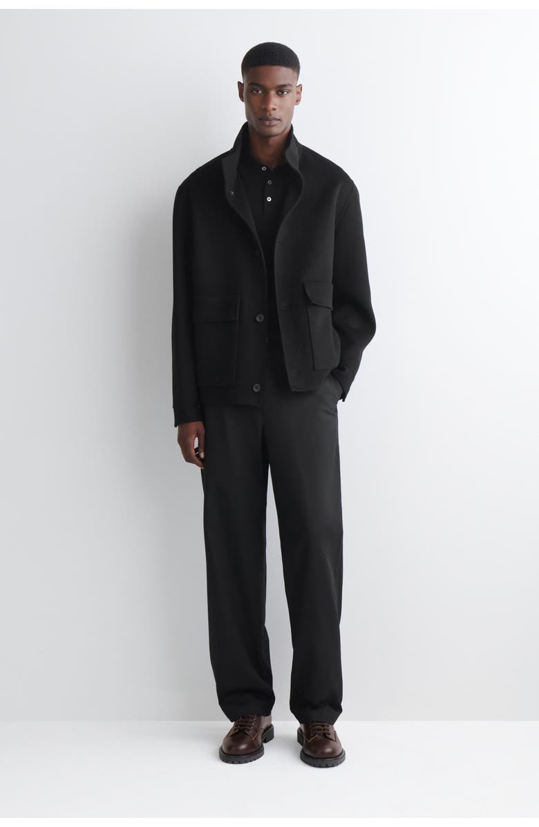 COS Cotton Straight-Leg Chinos, Main, color, Black