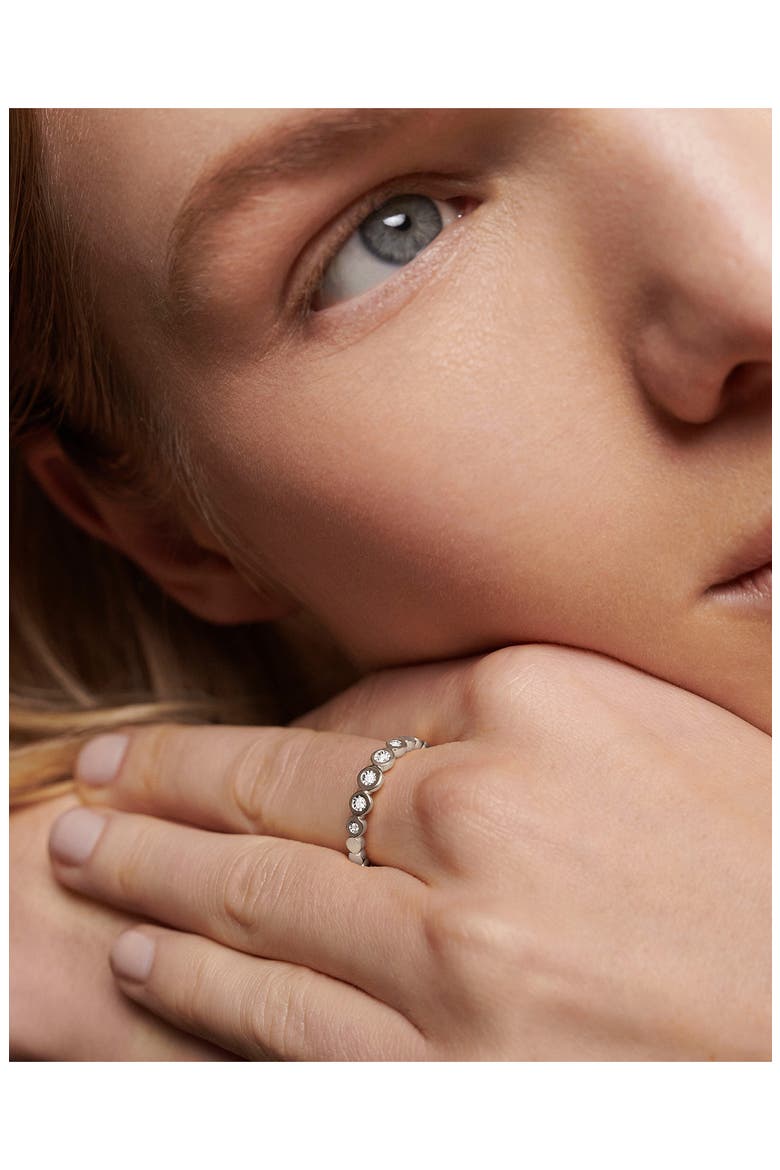 Lab Created Diamond Half Eternity Ring, Alternate, color, STERLING SILVER / DIAMOND